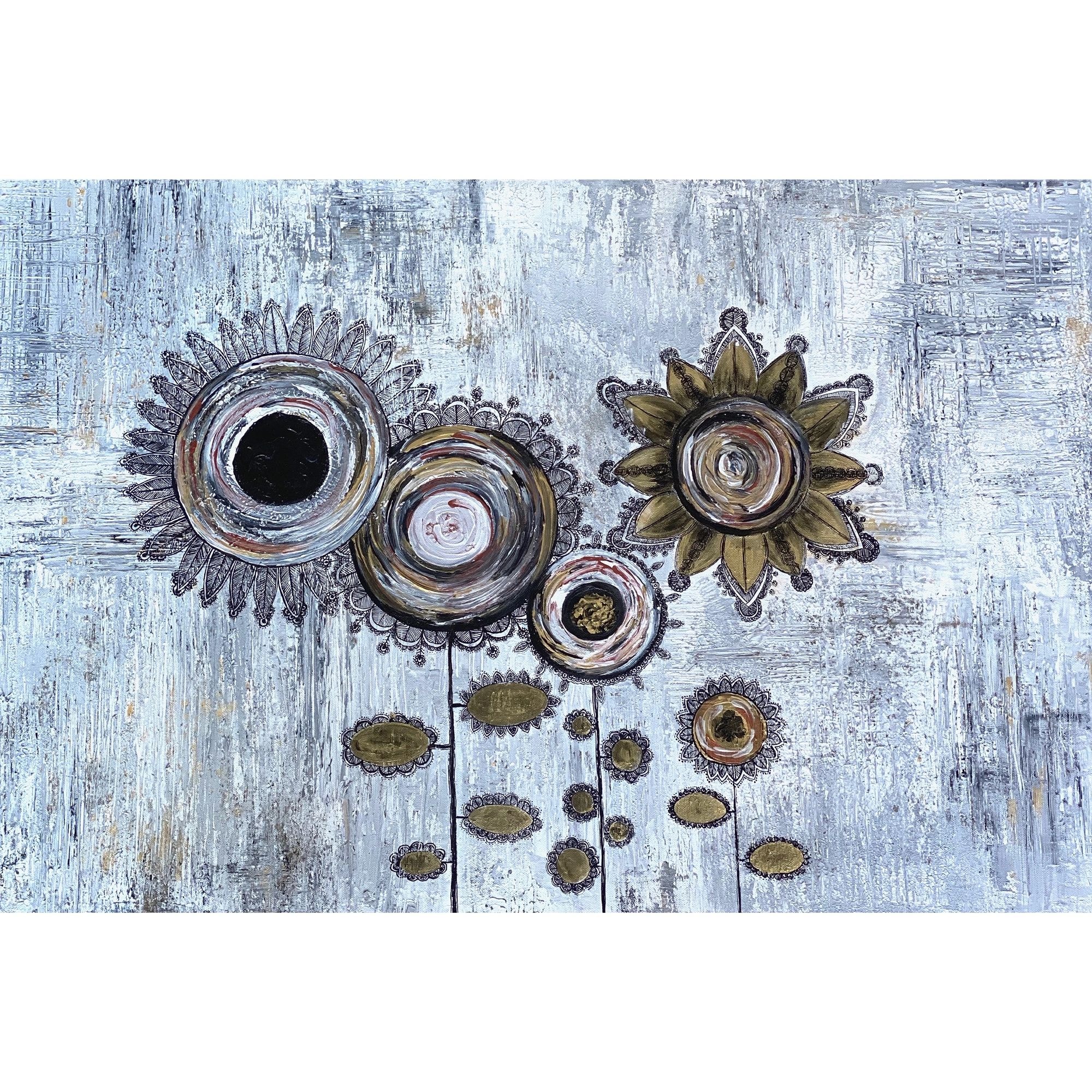 Metal Flowers — Mixed Media by Tina Behnam